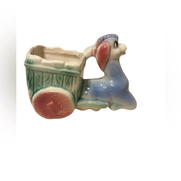 Vintage Mcm Donkey and Cart Planter/Vase- Pottery - Picture 6 of 12